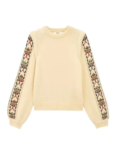 Sweter Ba&sh wełniany beżowy
