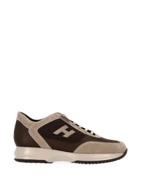 Sneakerși Hogan cu autograf maro