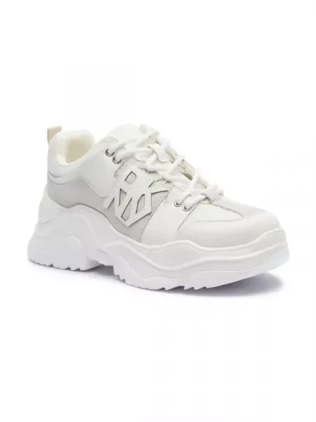 DKNY Bőr sneakers tornacipő ODELLA fehér