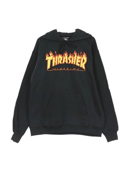 Bluza z kapturem Thrasher z kapturem czarna