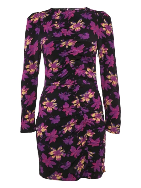 Rochie mini Maje cu model floral cu imagine de costum negru