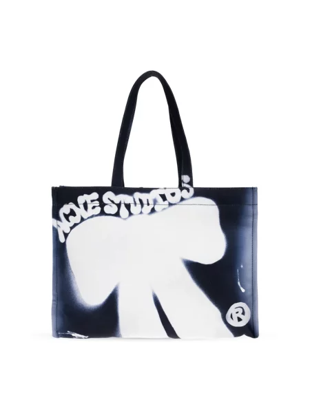 Shopperka Acne Studios z logo niebieska