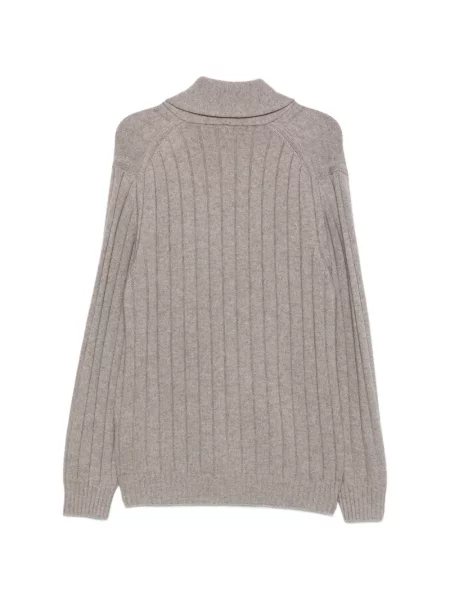 Gulerat cardigan Brunello Cucinelli gri