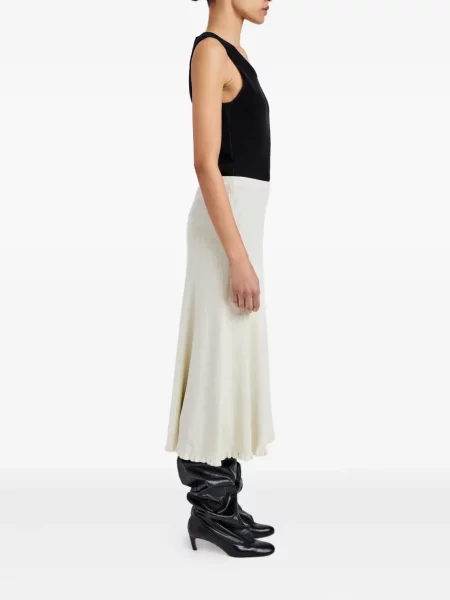 Fustă Proenza Schouler White Label tricotate alb