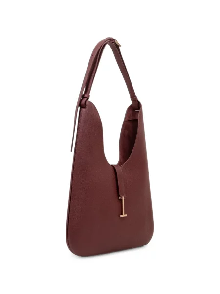 Geantă shopper Tom Ford din piele roșu