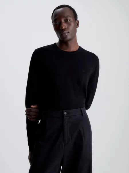 Calvin Klein de lână pulover | negru