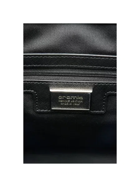 Сумка-трапеція шкіряна Cromia Perla чорна