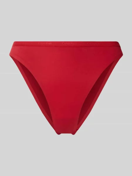 Majtki bikini o kroju slim fit z wyhaftowanym logo Calvin Klein Underwear czerwony