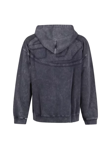 Bluza z kapturem Diesel z kapturem niebieska