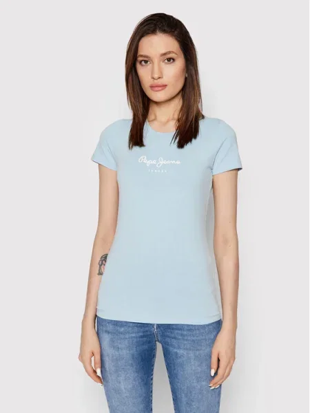 Тениска Pepe Jeans New Virginia Ss N дамска синьо