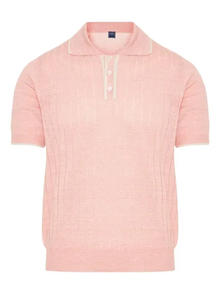 Tricou polo Fedeli tricotate roz