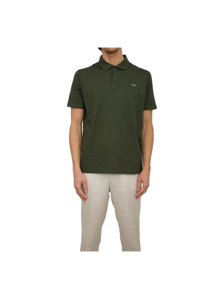 Dzianinowa koszulka polo Paul & Shark zielona
