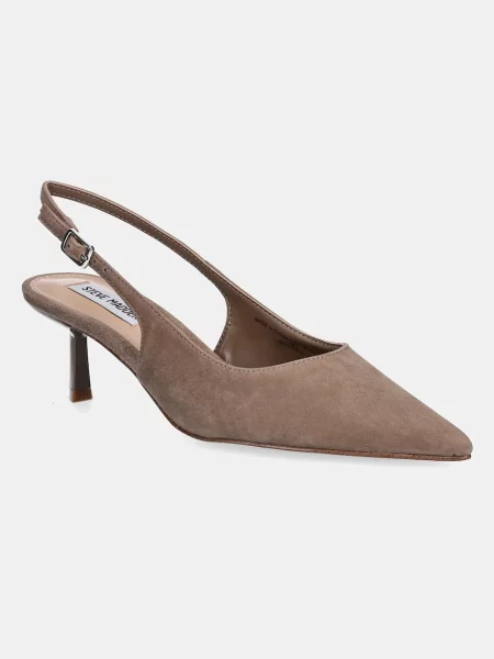 Велурени обувки с тънък Steve Madden Korra кафяво