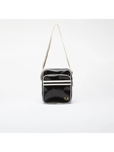 Τσάντα FRED PERRY Classic Side Bag Black/ Ecru 2 l μαύρο