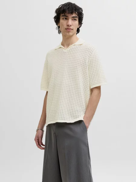 Jack & Jones koszulka polo JORnantucket Mężczyźni jednolity S beżowy