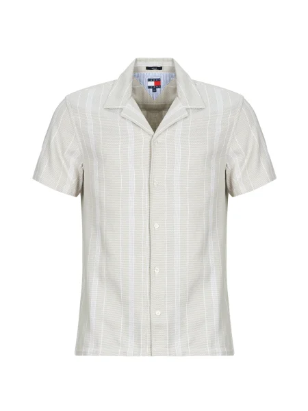 Košeľa Tommy Jeans hnedá