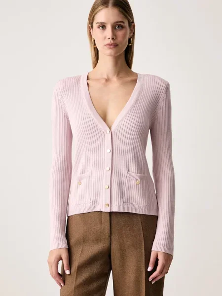 Luisa Spagnoli cardigan pentru femei din lână Madira roz