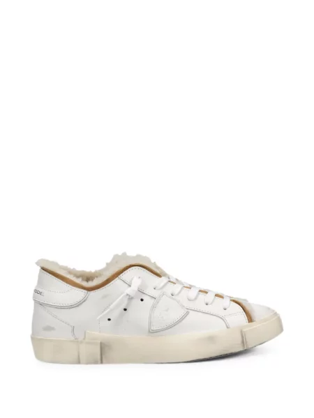 Sneakerși Philippe Model Paris din piele de oaie alb