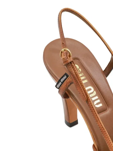 Sandale Miu Miu din piele maro