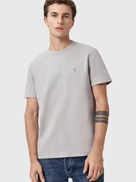 Тениска AllSaints ELLIS с изчистен дизайн черно