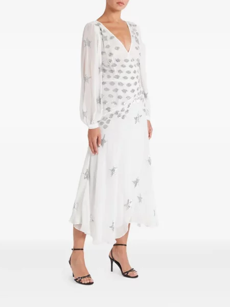 Rochie Temperley London cu paiete de costum alb