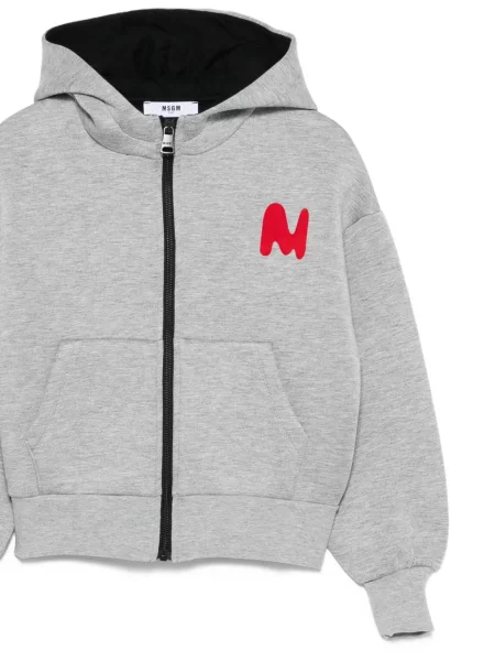 Bluza z kapturem dziecięca Msgm szara