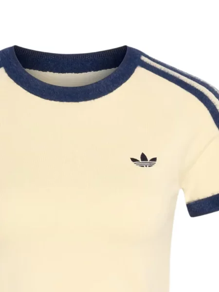 Top Adidas tricotate alergare cu broderie gri
