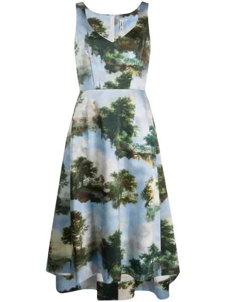 Rochie Comme Des Garçons cu imagine în linie A albastru
