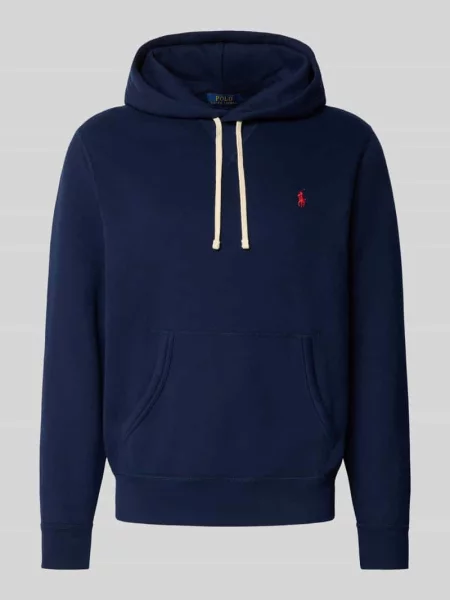 Bluza z kapturem z wyhaftowanym logo Polo Ralph Lauren granatowa