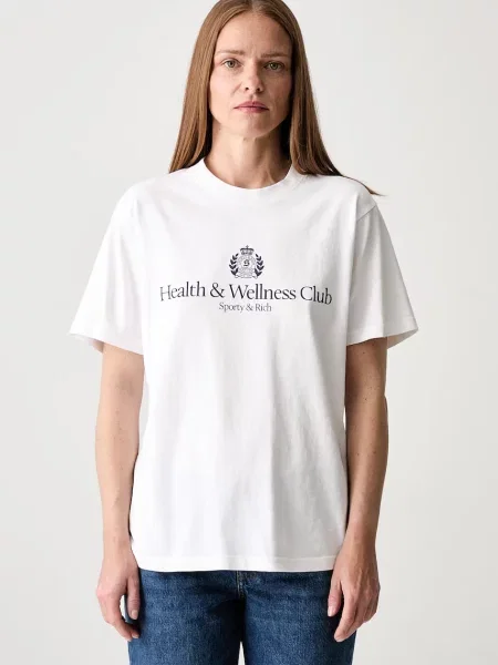 Sporty & Rich H&W Crest футболка біла
