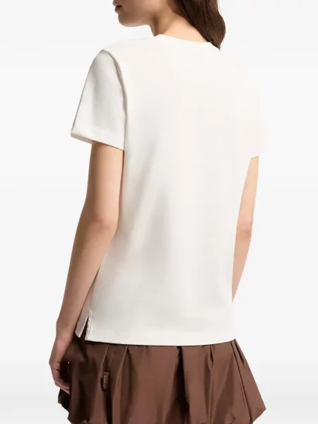 Tricou Moncler cu broderie alb