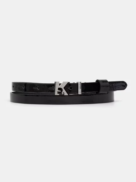 Karl Lagerfeld Jeans curea pentru femei din piele negru