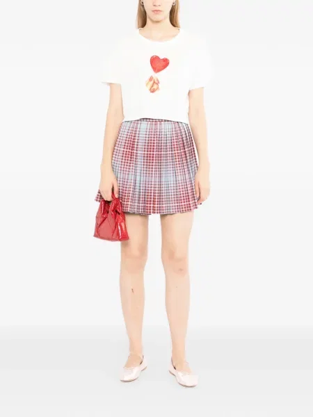 Decupat tricou Melt cu imagine alb