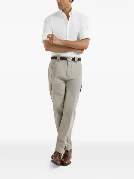 Pantaloni cargo Brunello Cucinelli gri