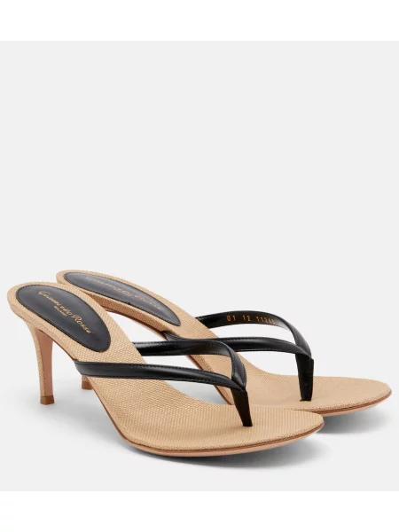 Chiloți tanga Gianvito Rossi din piele negru