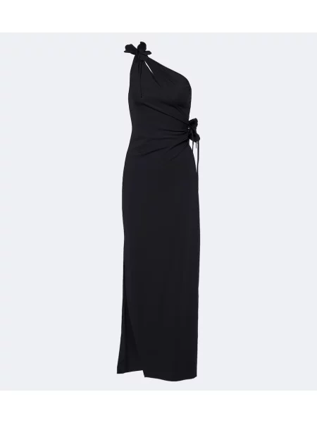 Rochie de cocktail Coperni cu model floral asimetrică negru