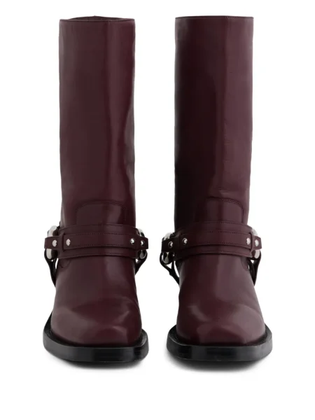 Botine Rabanne biker roșu
