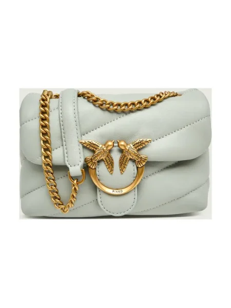 Geanta crossbody Pinko din piele albastru