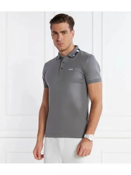 BOSS GREEN Polo Paule gri