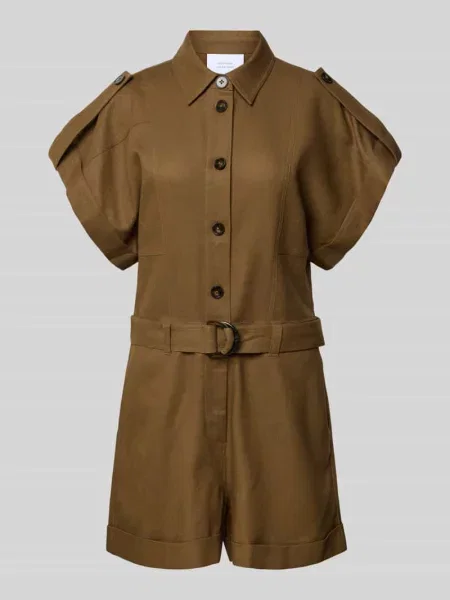 Kombinezon z mieszanki lnu i bawełny z paskiem Style Icon Collection