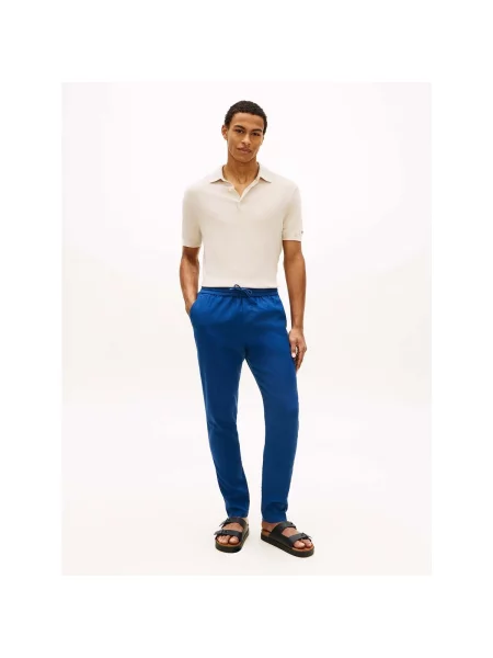 Pantaloni Tommy Hilfiger albastru