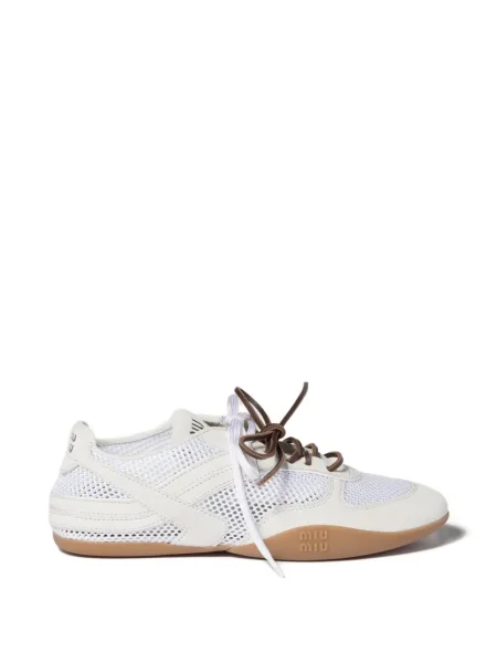 Sneakerși Miu Miu plasă alb