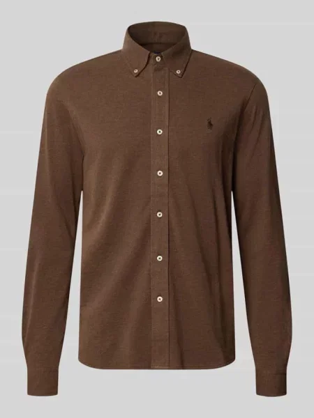 Koszula casualowa o kroju regular fit z czystej bawełny Polo Ralph Lauren brązowa