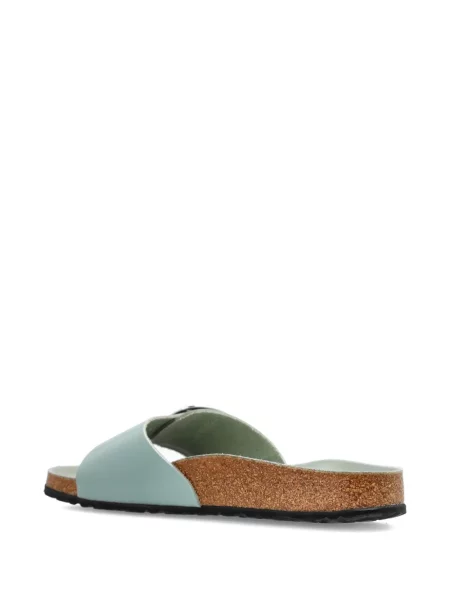 Iš natūralios odos sandalai Birkenstock su sagtimis mėlyna