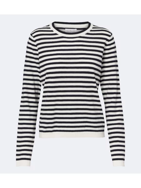 Tricou Velvet din cașmir cu dungi
