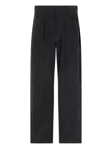 Pantaloni Giorgio Armani din lyocell negru