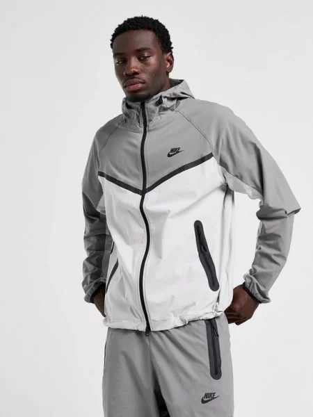 Nike Mikina S Kapucí M Nk Tch Wvn Wr Fz Jkt šedá