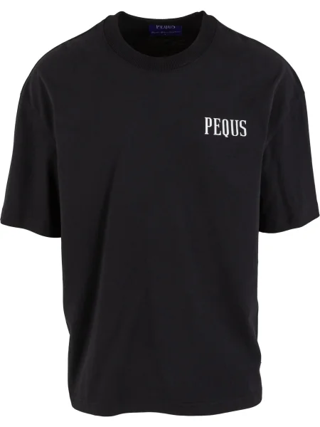 Pequs Majica Rhinestone Art Gallery crna bijela