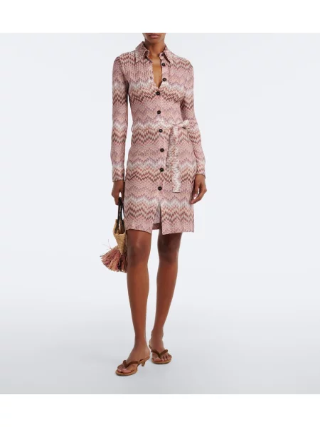 Rochie tip cămașă Missoni roz