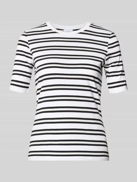 T-shirt z okrągłym dekoltem Comma biała